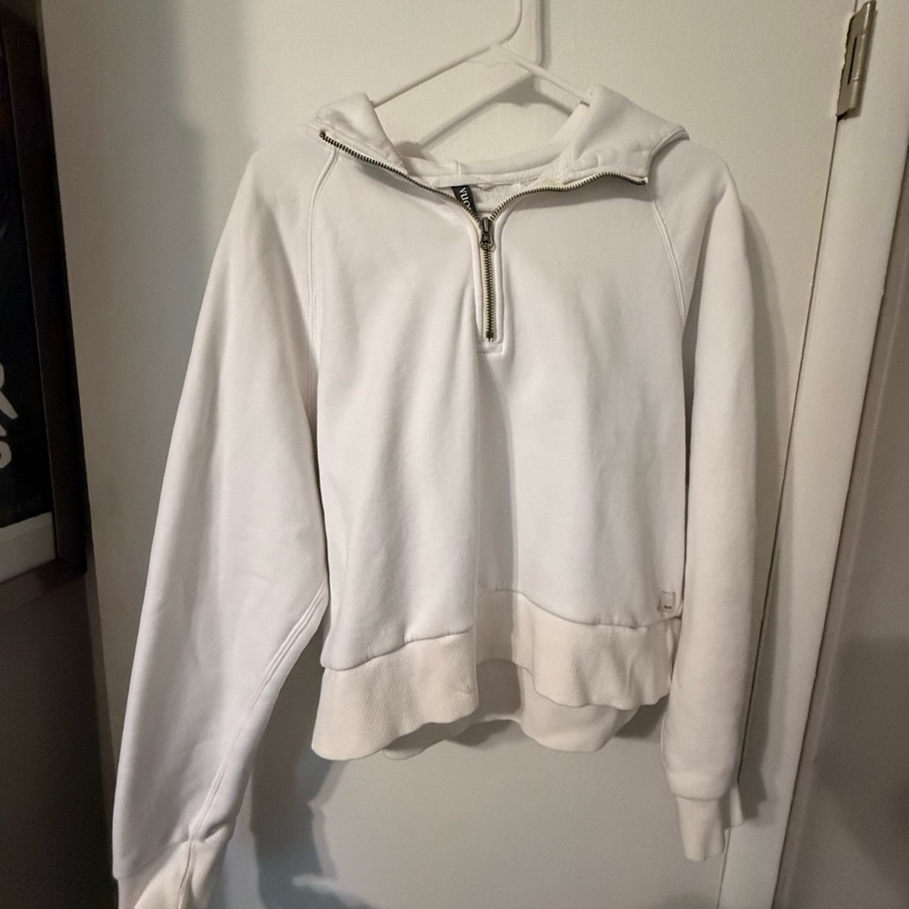 Vuori White Half-Zip Hoodie - Picture 3 of 5